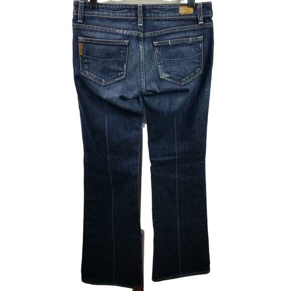 Paige Laurel Canyon Blue Denim Jeans Light Distressed Bootcut Size 28 - Picture 2 of 4